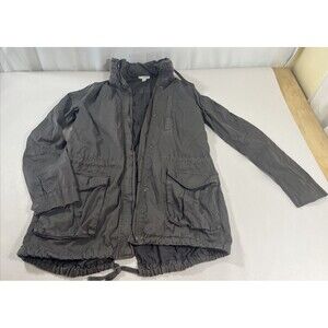 James Perse utility military hooded jacket Small Women Dark Green